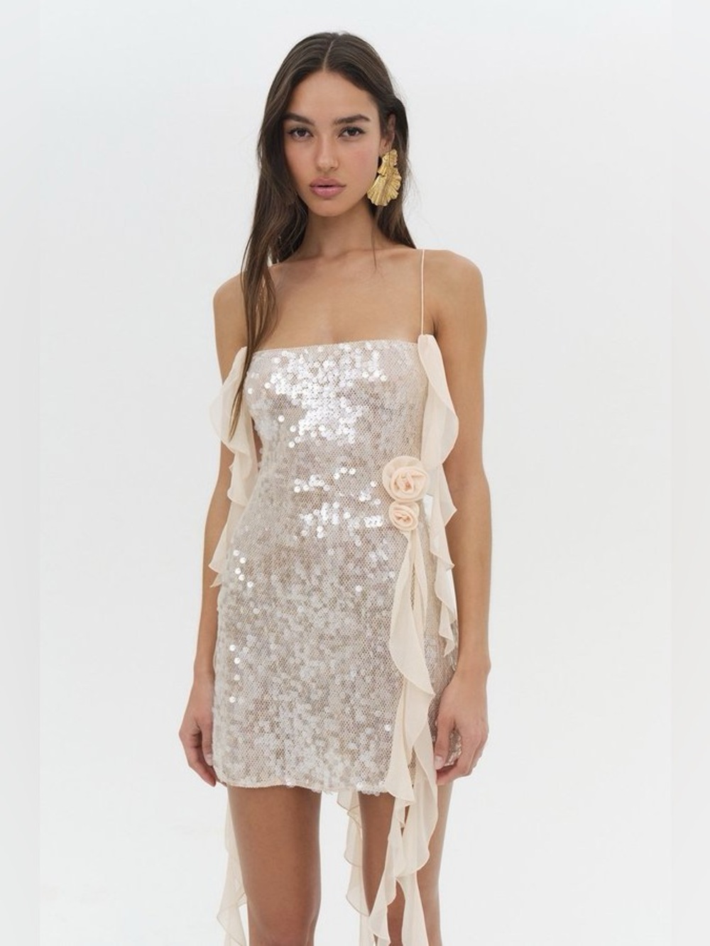 For Love and Lemons Sequin Sydney Mini Dress Size Medium NWT